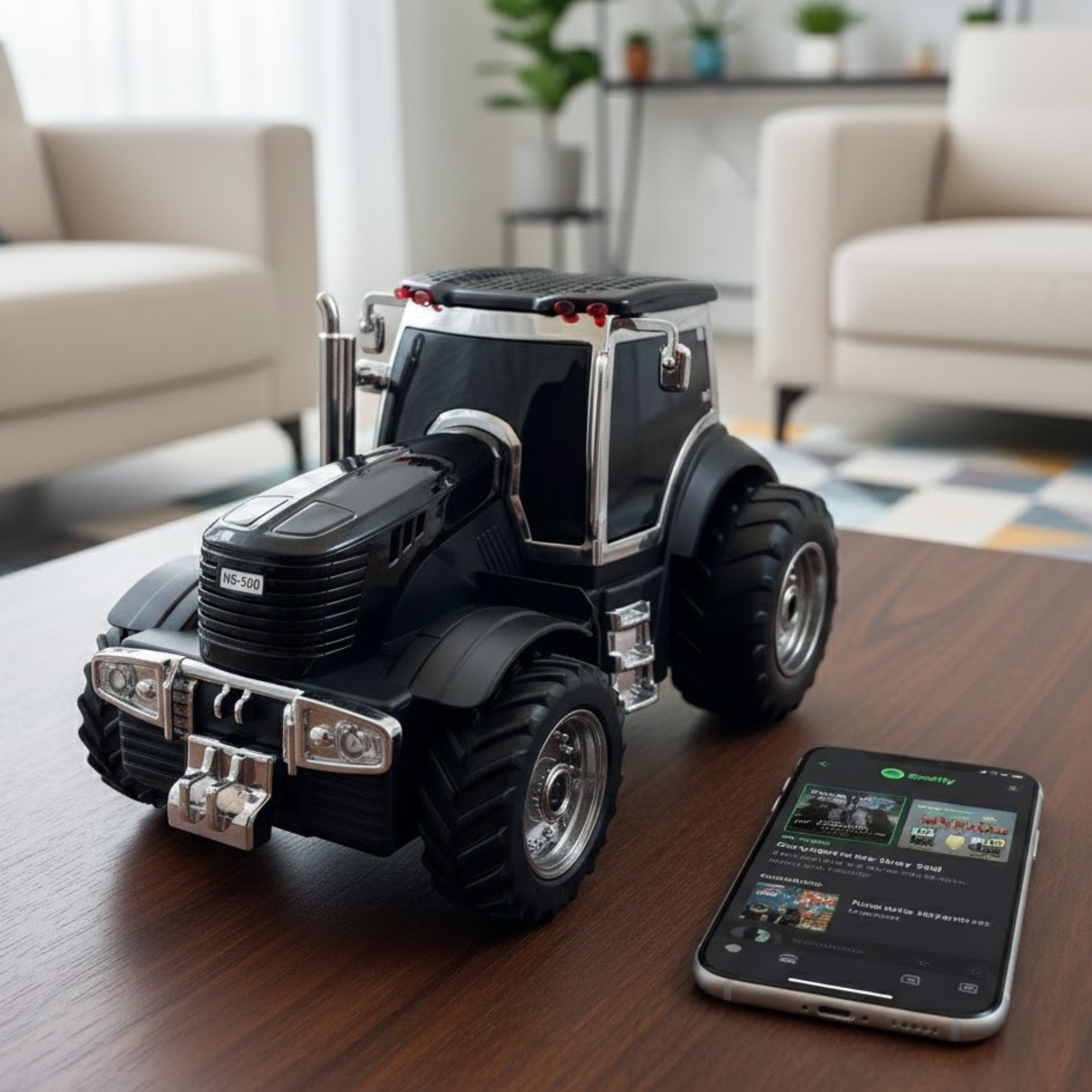 Boxă Portabilă Tractor WS-560 – Bluetooth, Calitate Audio Premium Bluetooth, FM, TWS, Handsfree, Selfie, USB - negru