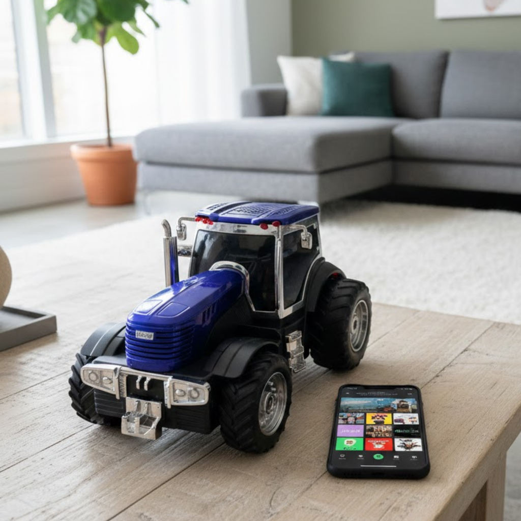 Boxă Portabilă Tractor WS-560 – Bluetooth, Calitate Audio Premium Bluetooth, FM, TWS, Handsfree, Selfie, USB - albastru