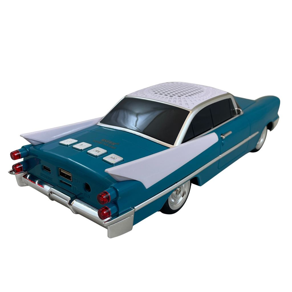 Masina-Boxa Dodge 59, cu Bluetooth, MP3, USB, Card TF, U Disk, Radio FM, HIFI Stereo, 28cm, din Plastic - Emerald