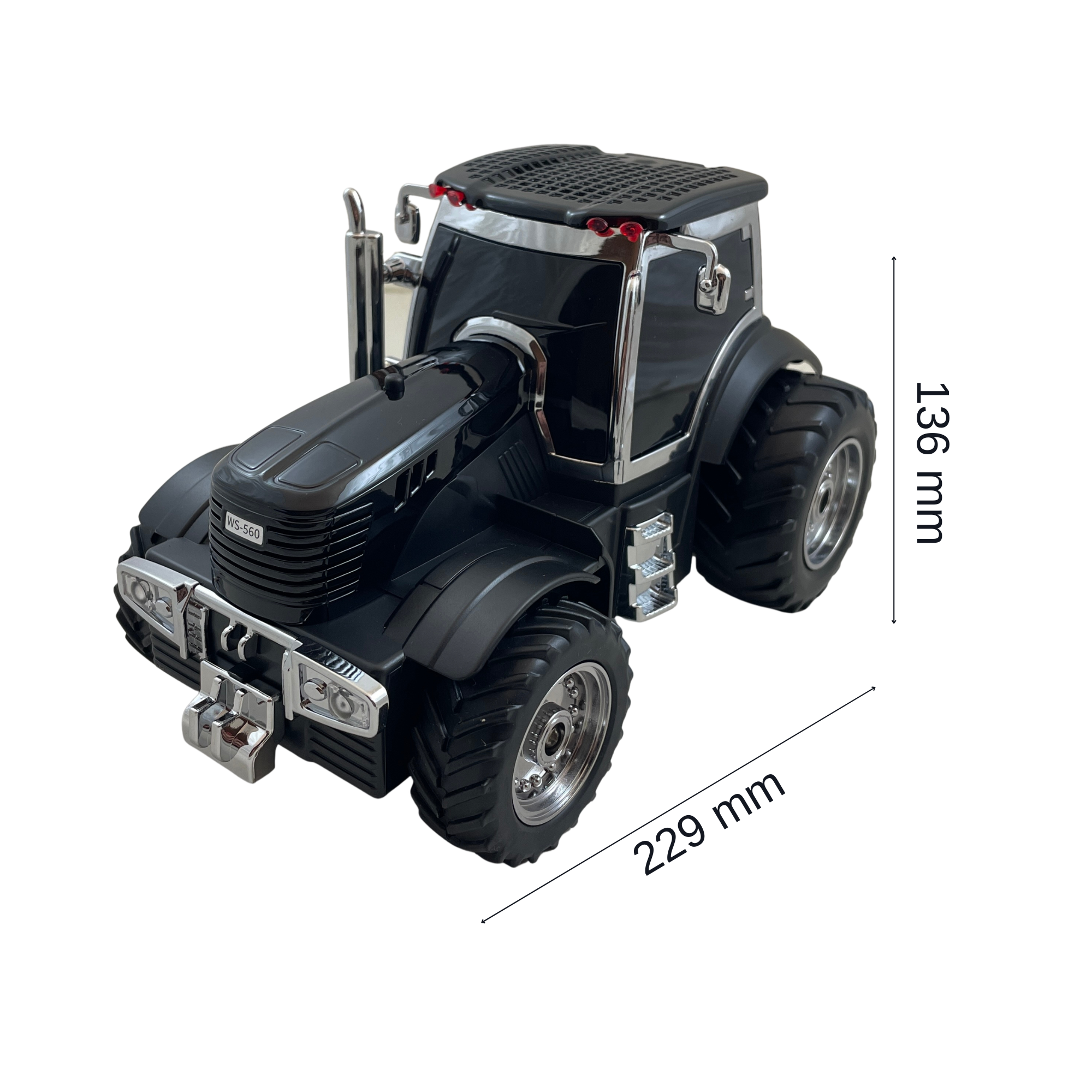 Boxă Portabilă Tractor WS-560 – Bluetooth, Calitate Audio Premium Bluetooth, FM, TWS, Handsfree, Selfie, USB - negru