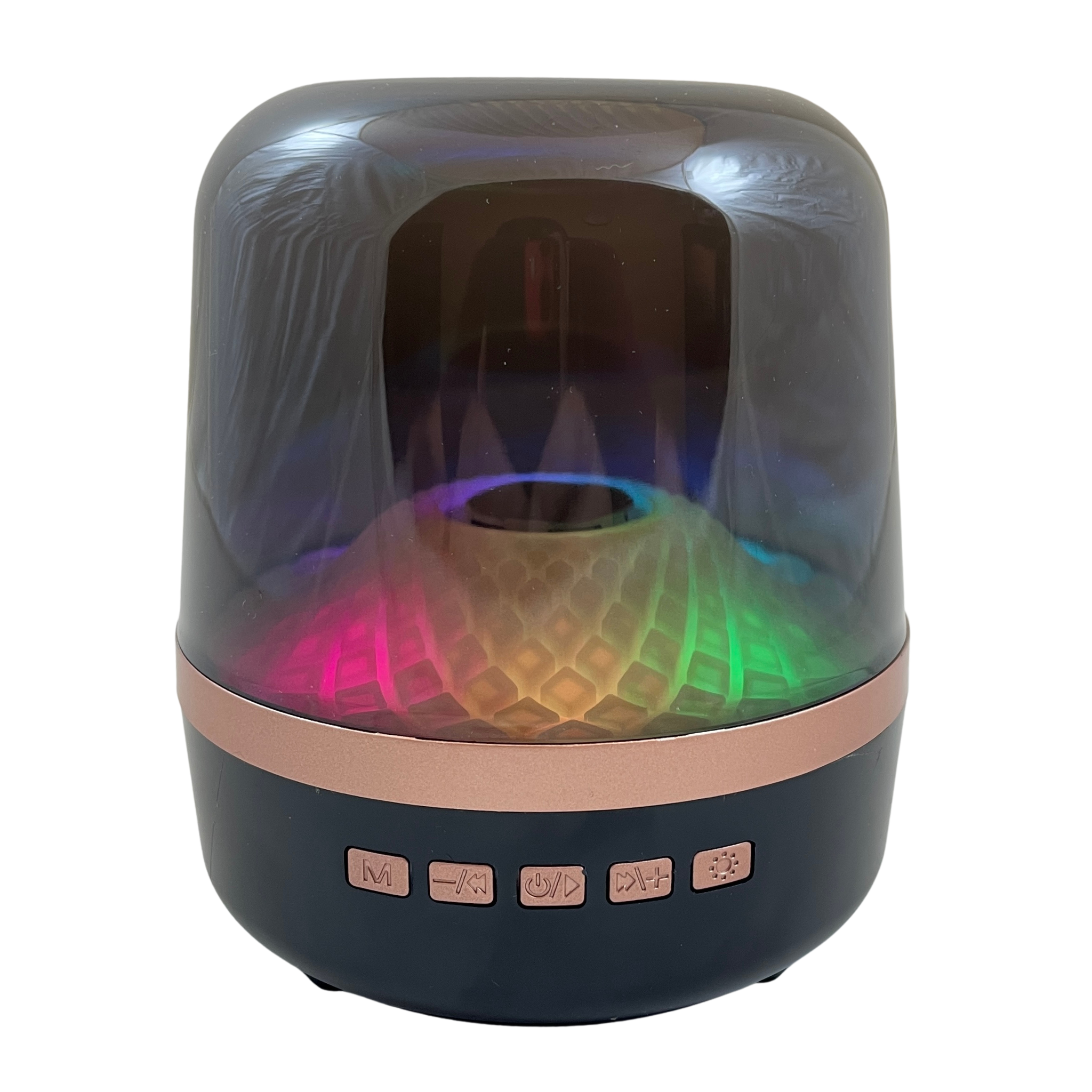 Boxa Transparenta RGB Portabila, 12 cm, Bluetooth, USB, AUX, TF, DC5V, Cu Cablu Incarcare Inclus