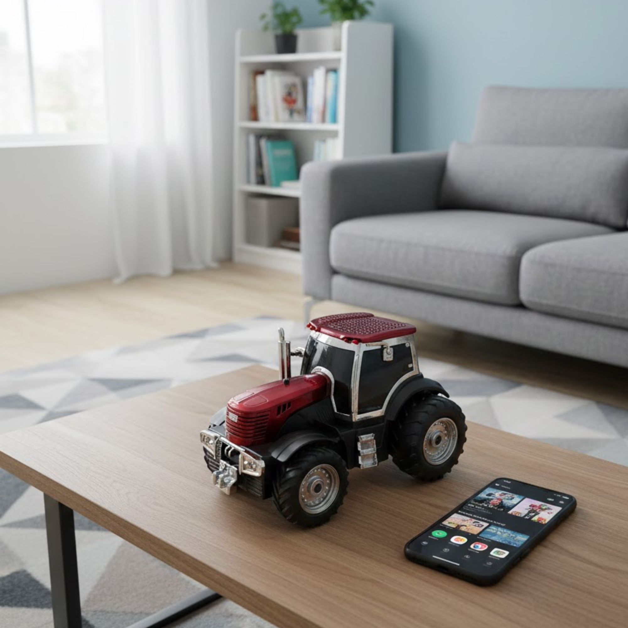 Boxă Portabilă Tractor WS-560 – Bluetooth, Calitate Audio Premium Bluetooth, FM, TWS, Handsfree, Selfie, USB - rosu